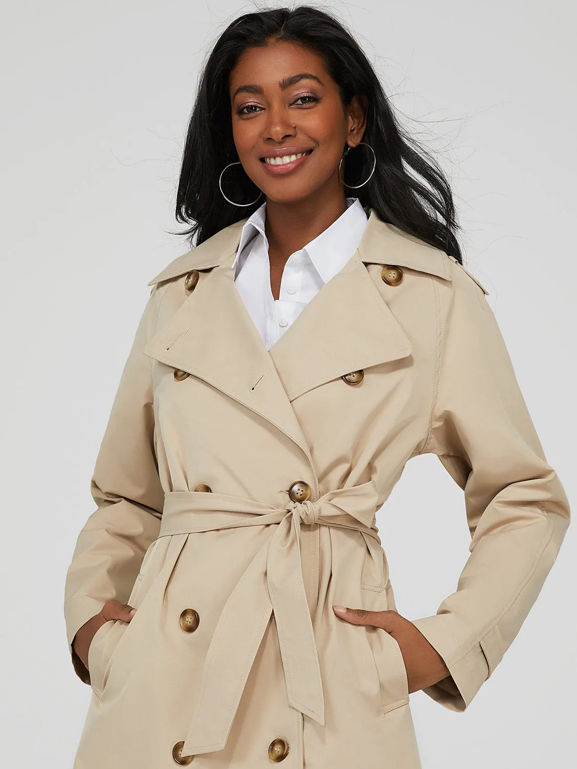 Relaxed Fit Trench Coat sold by Suzy Shier product image thumbnail 3