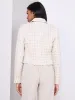 Collared Waisted Boucle Blazer sold by Suzy Shier