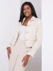 Collared Waisted Boucle Blazer sold by Suzy Shier