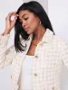 Collared Waisted Boucle Blazer sold by Suzy Shier