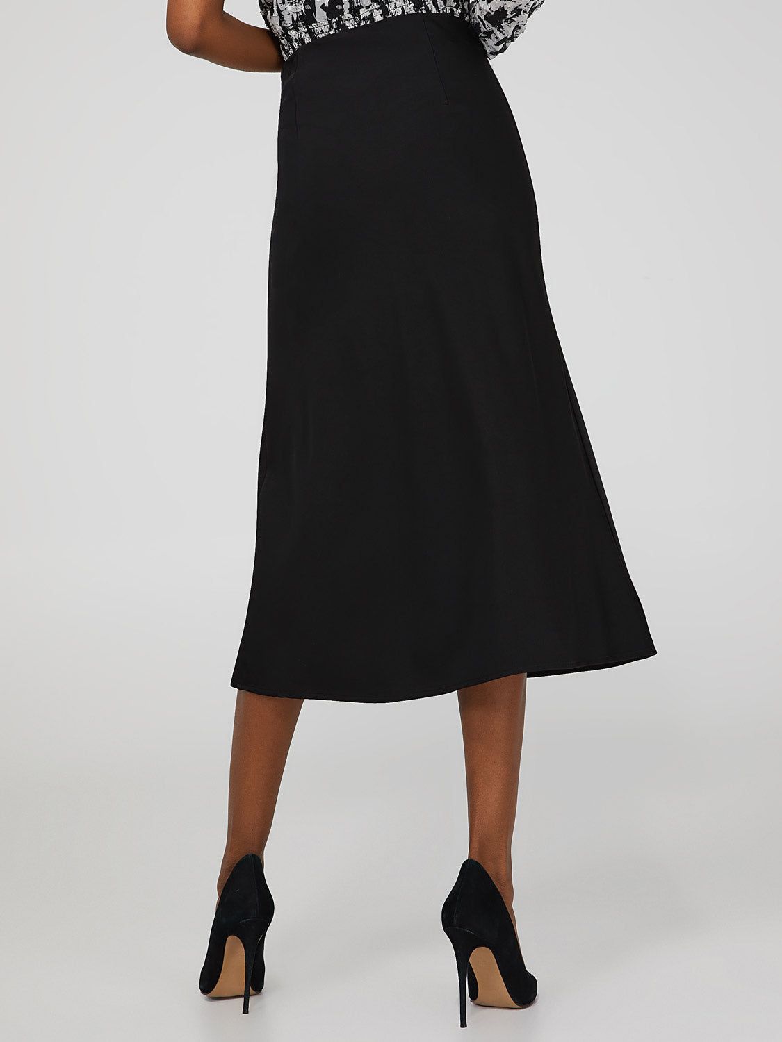 Satin Midi Skirt sold by Suzy Shier product image thumbnail 4