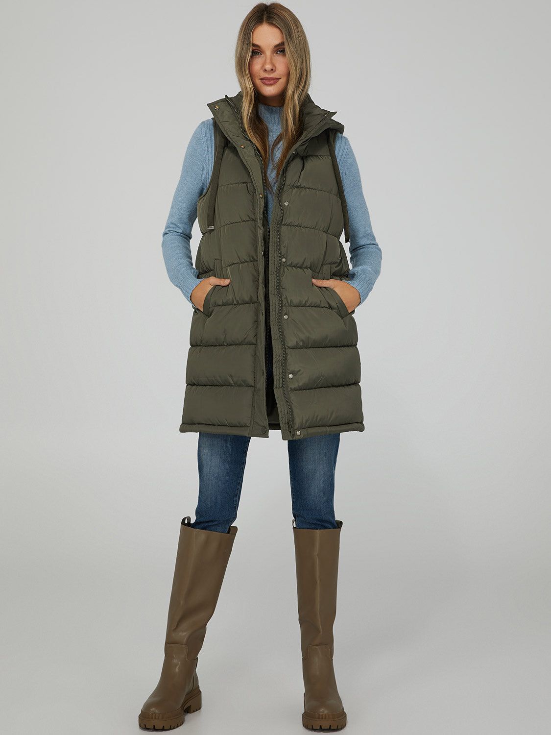 Puffer Hoodie Vest sold by Suzy Shier