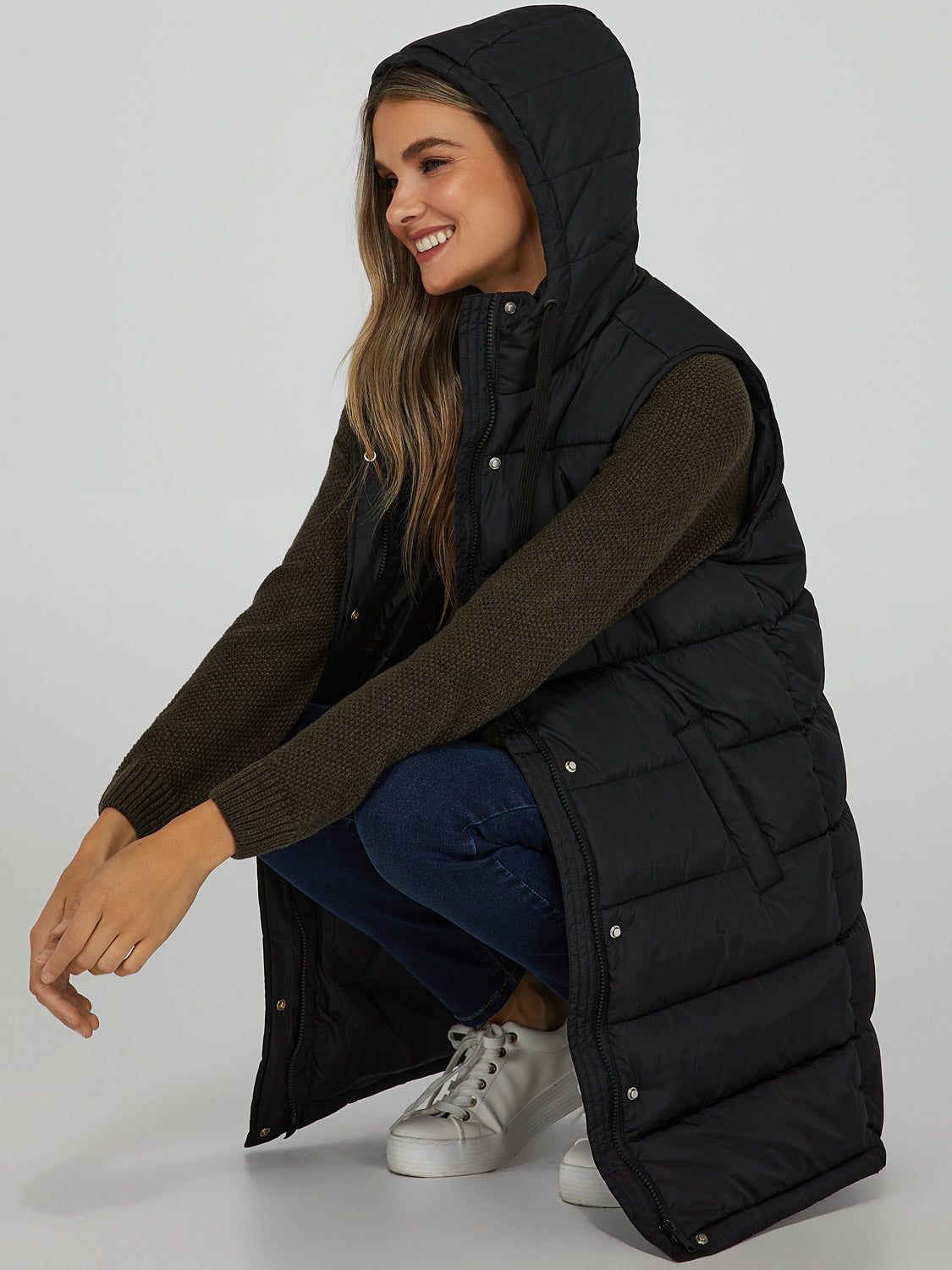 Puffer Hoodie Vest sold by Suzy Shier product image thumbnail 9