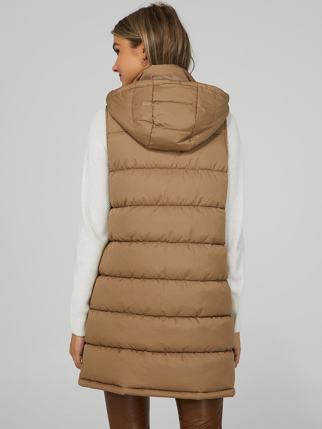 Puffer Hoodie Vest sold by Suzy Shier product image thumbnail 8