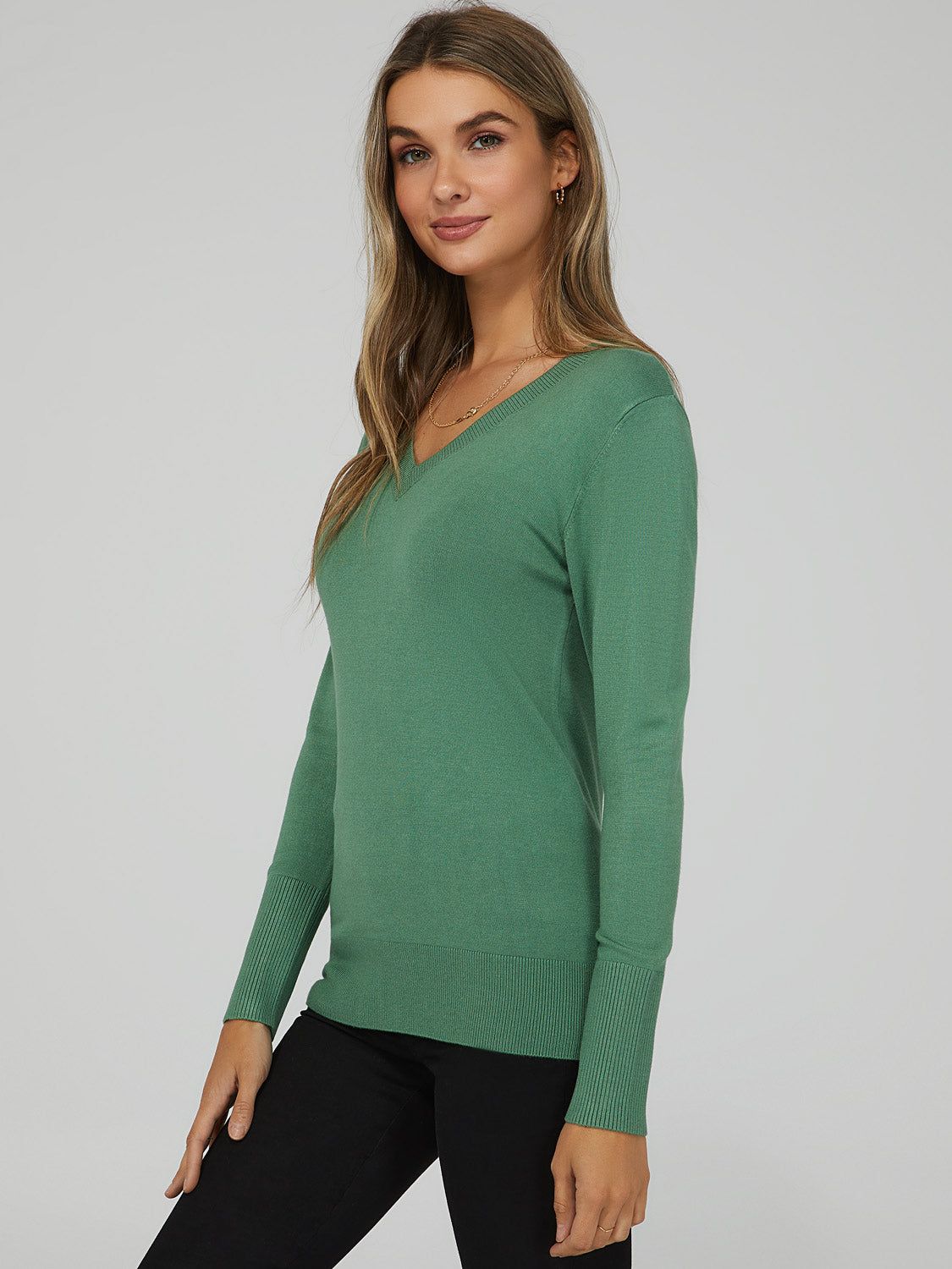 V-Neck Knit Sweater sold by Suzy Shier product image thumbnail 6