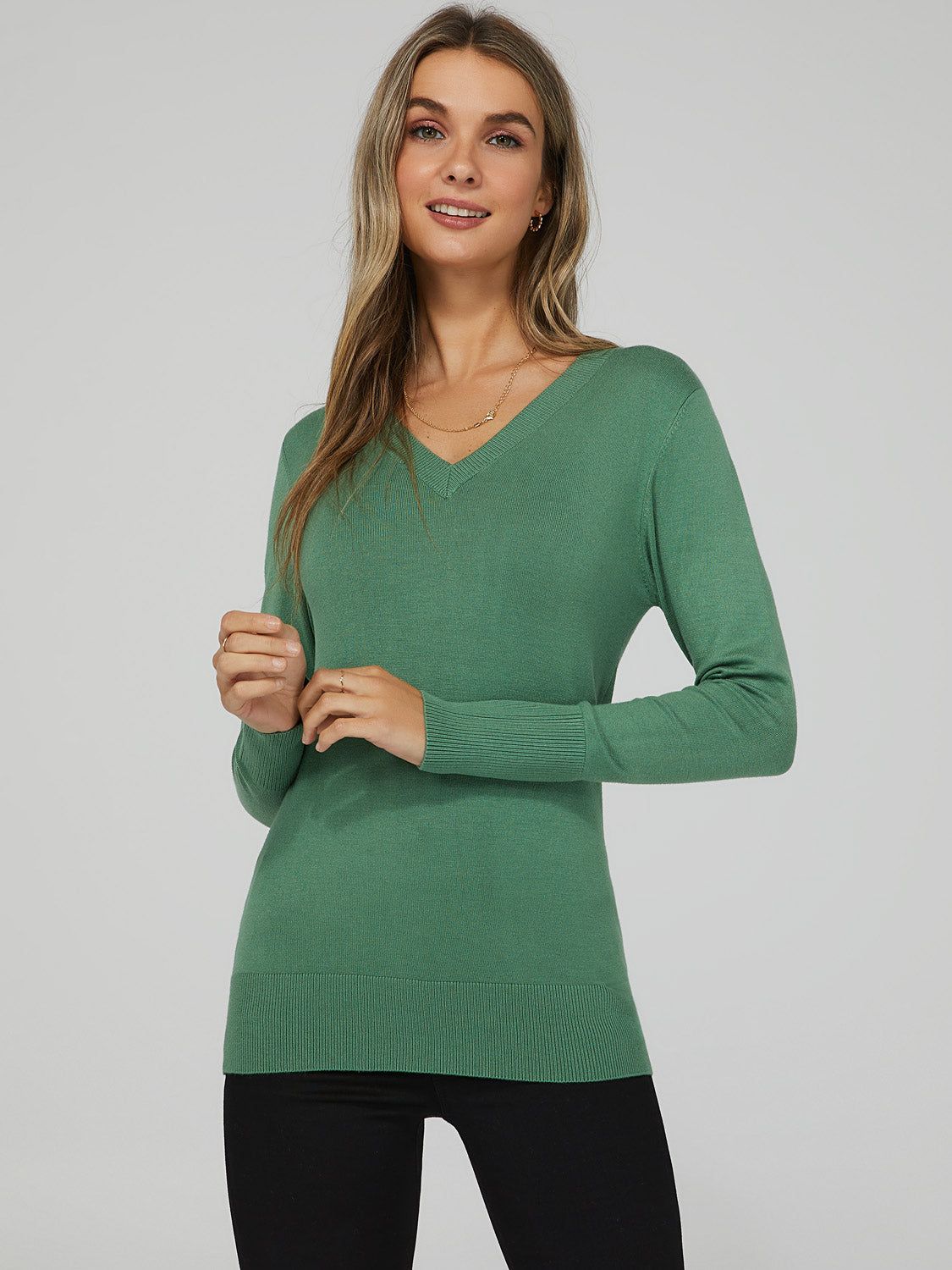 V-Neck Knit Sweater sold by Suzy Shier product image thumbnail 5