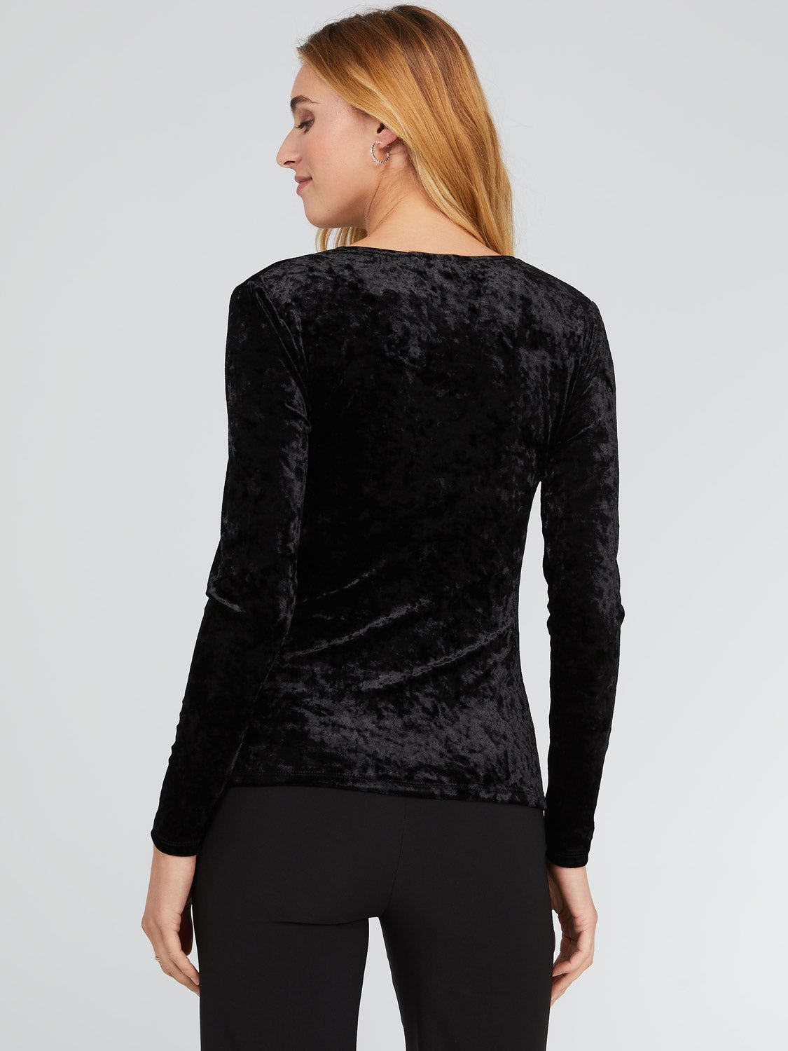 Crushed Velvet Cowl Neck Top sold by Suzy Shier product image thumbnail 4