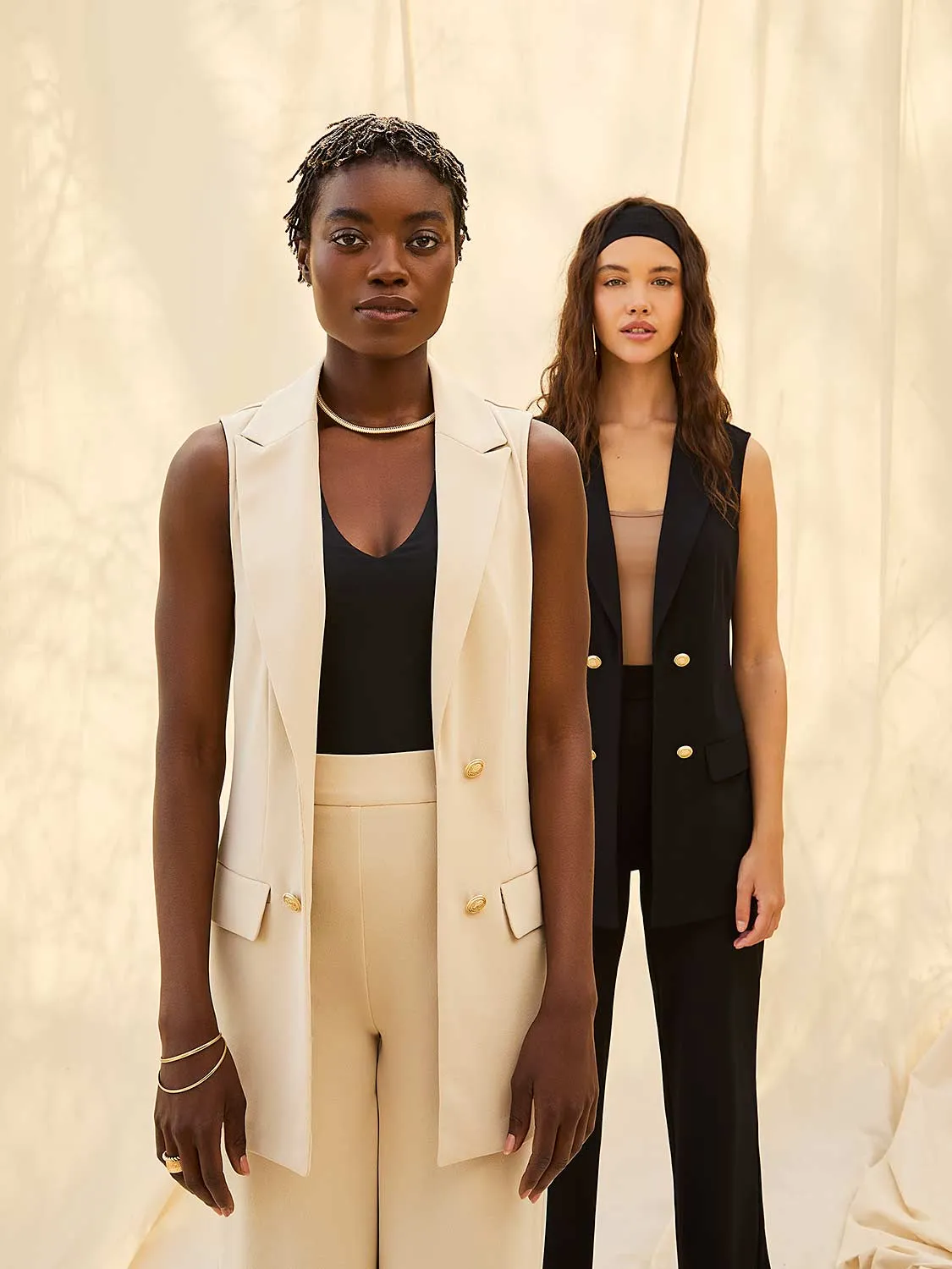 4-Button Sleeveless Open Blazer sold by Suzy Shier product image thumbnail 2