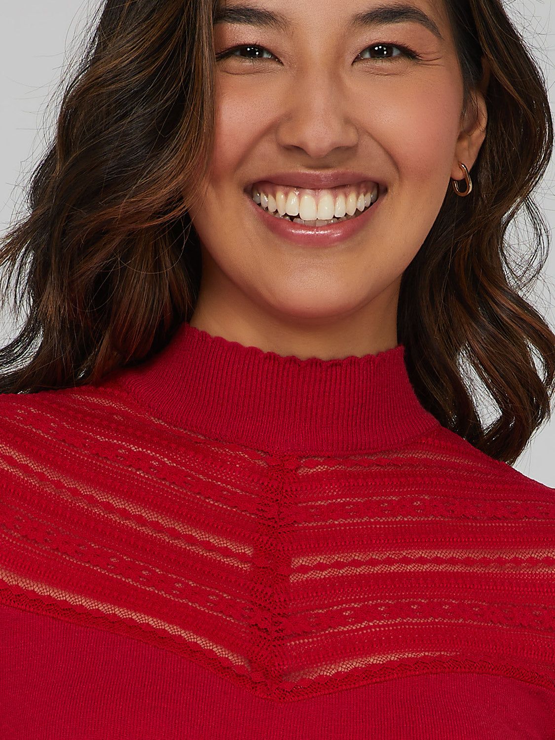 Puff Sleeve Mock Neck Sweater sold by Suzy Shier product image thumbnail 9