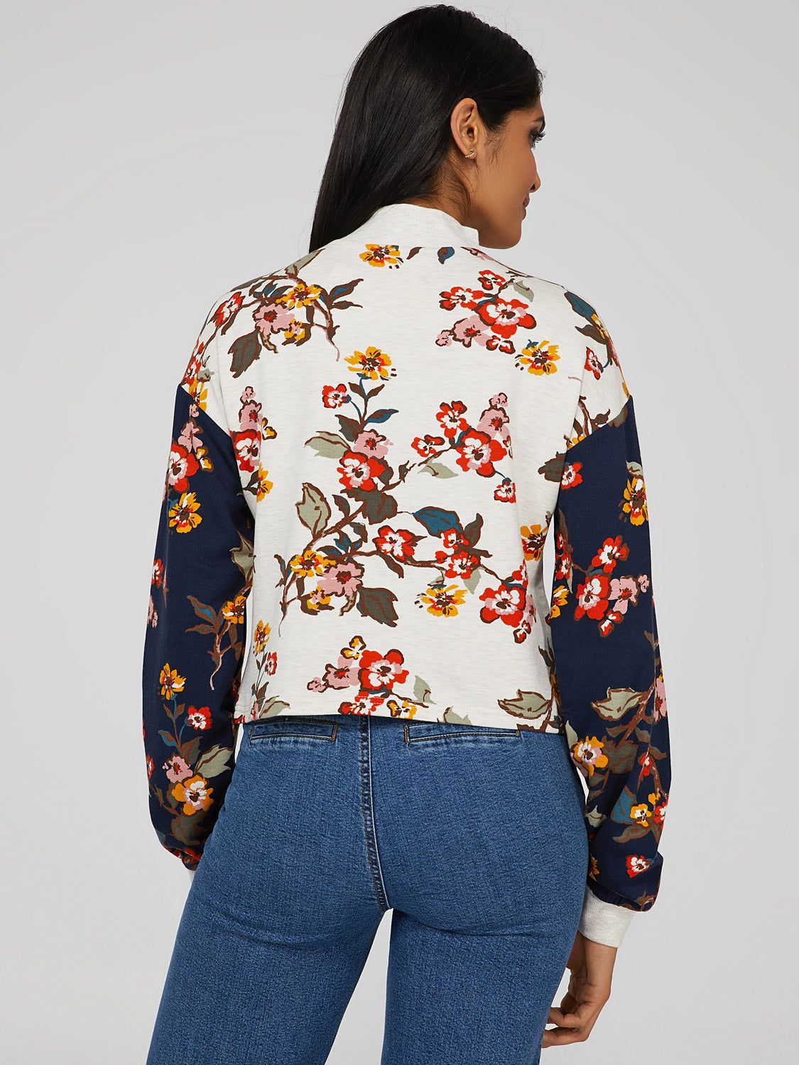 Floral Print Fleece Sweatshirt sold by Suzy Shier product image thumbnail 5