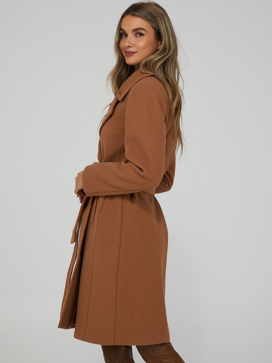 Belted Wrap Coat sold by Suzy Shier product image thumbnail 7
