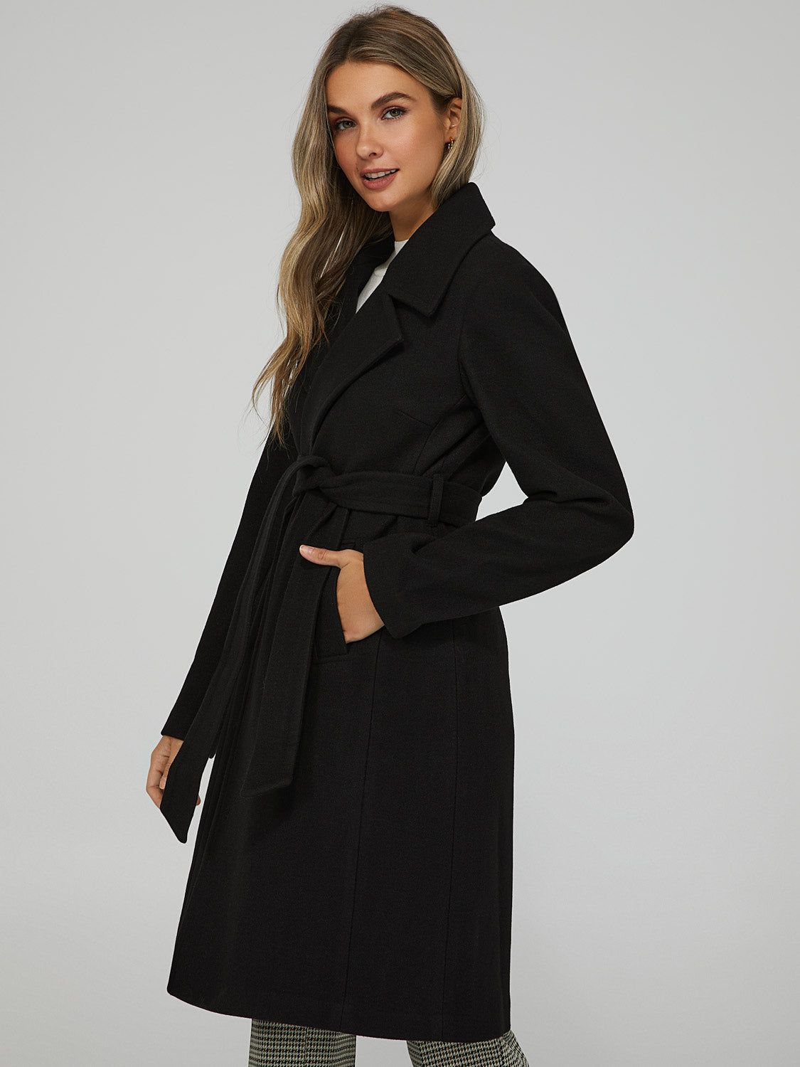 Belted Wrap Coat sold by Suzy Shier product image thumbnail 10