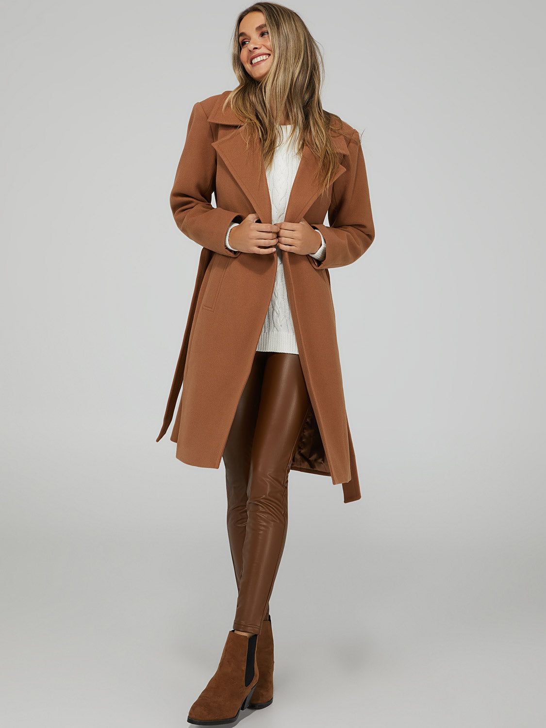 Belted Wrap Coat sold by Suzy Shier product image thumbnail 5