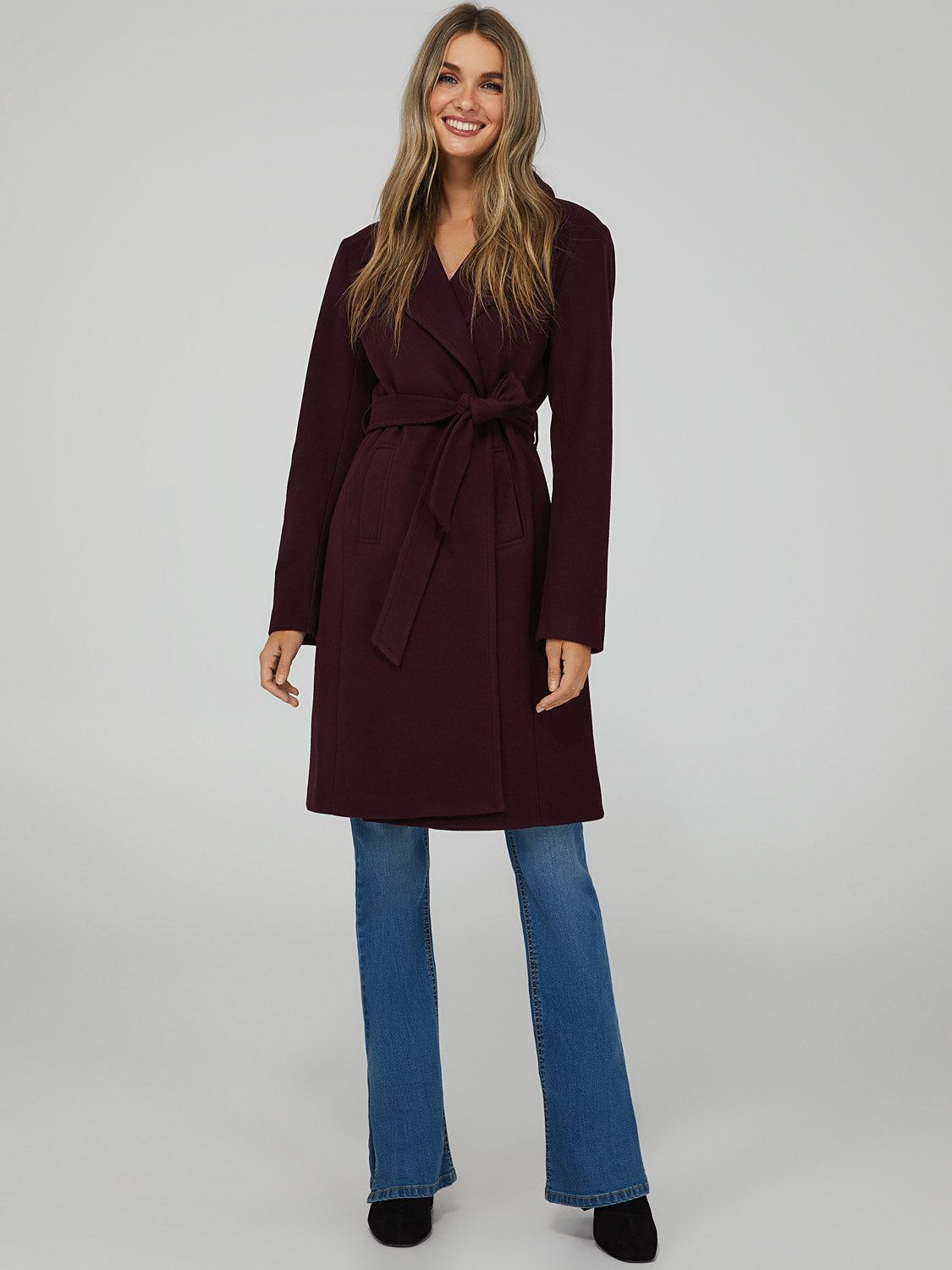 Belted Wrap Coat sold by Suzy Shier