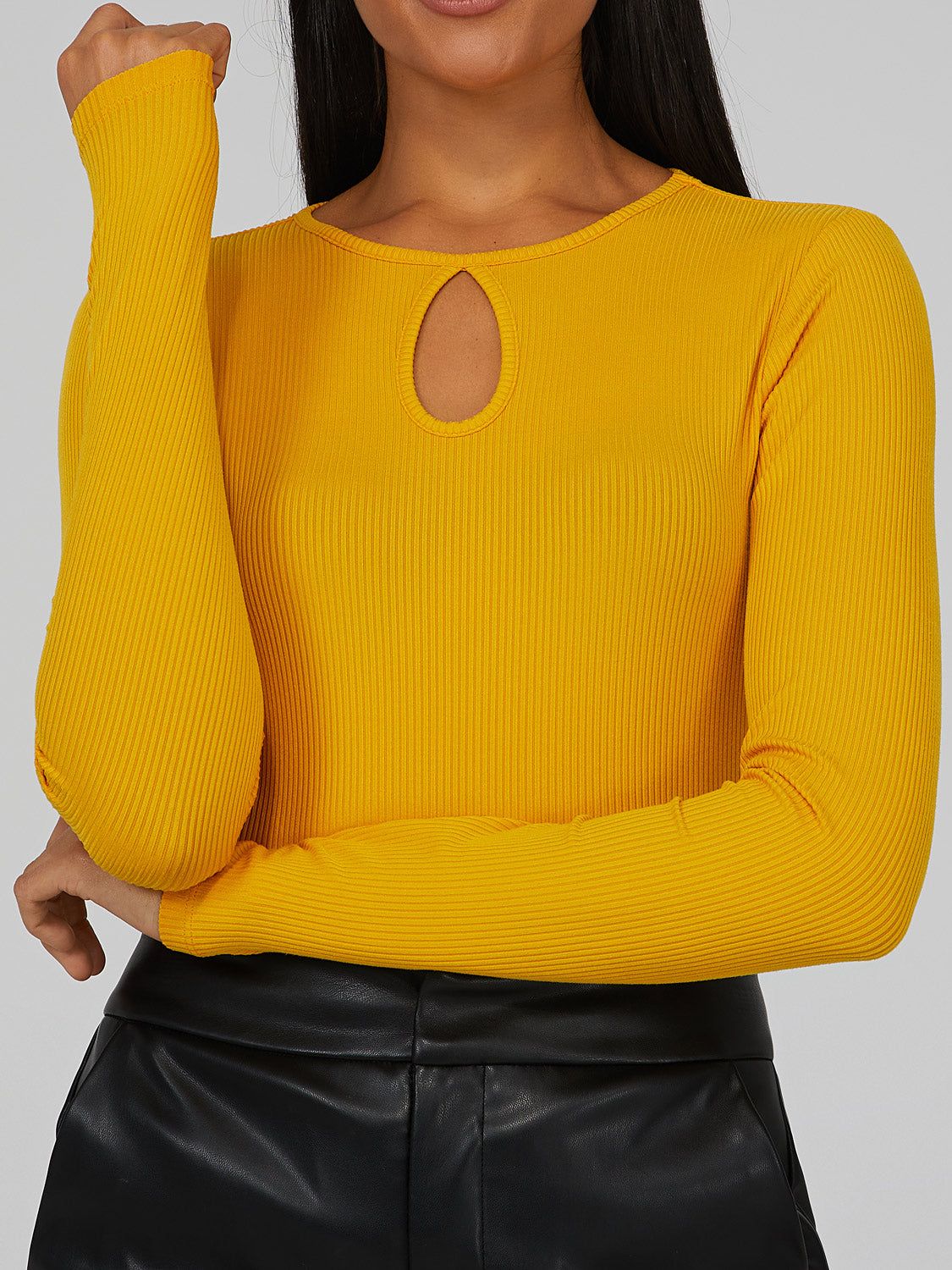 Keyhole Front Knit Top sold by Suzy Shier product image thumbnail 5