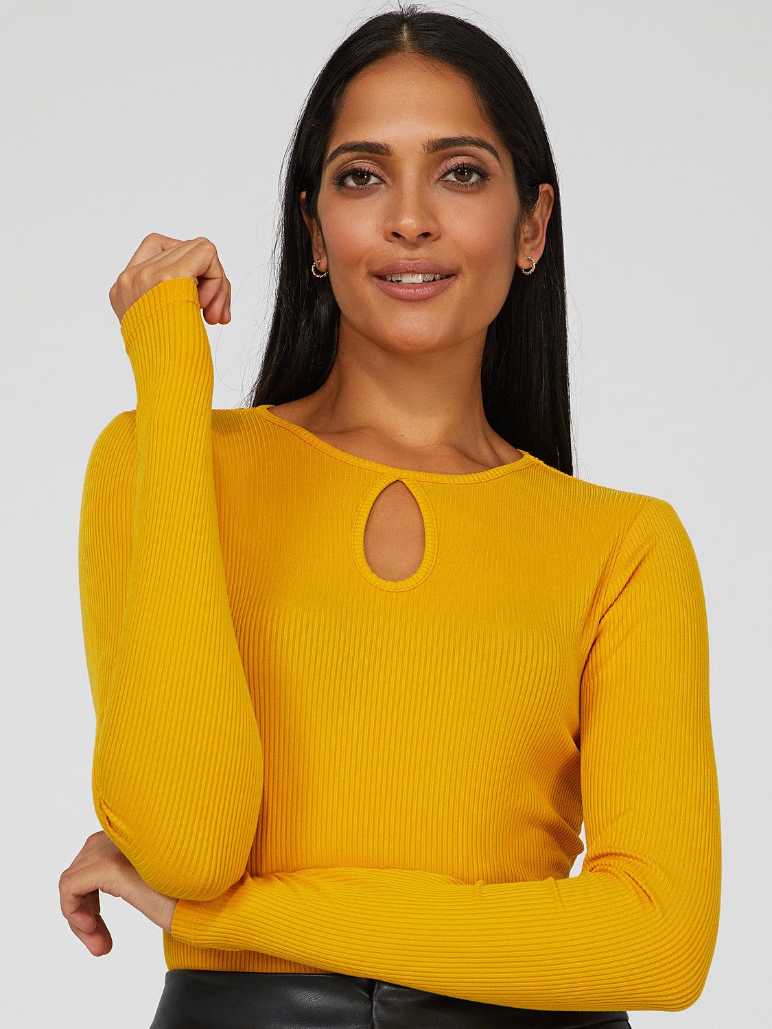 Keyhole Front Knit Top sold by Suzy Shier product image thumbnail 2