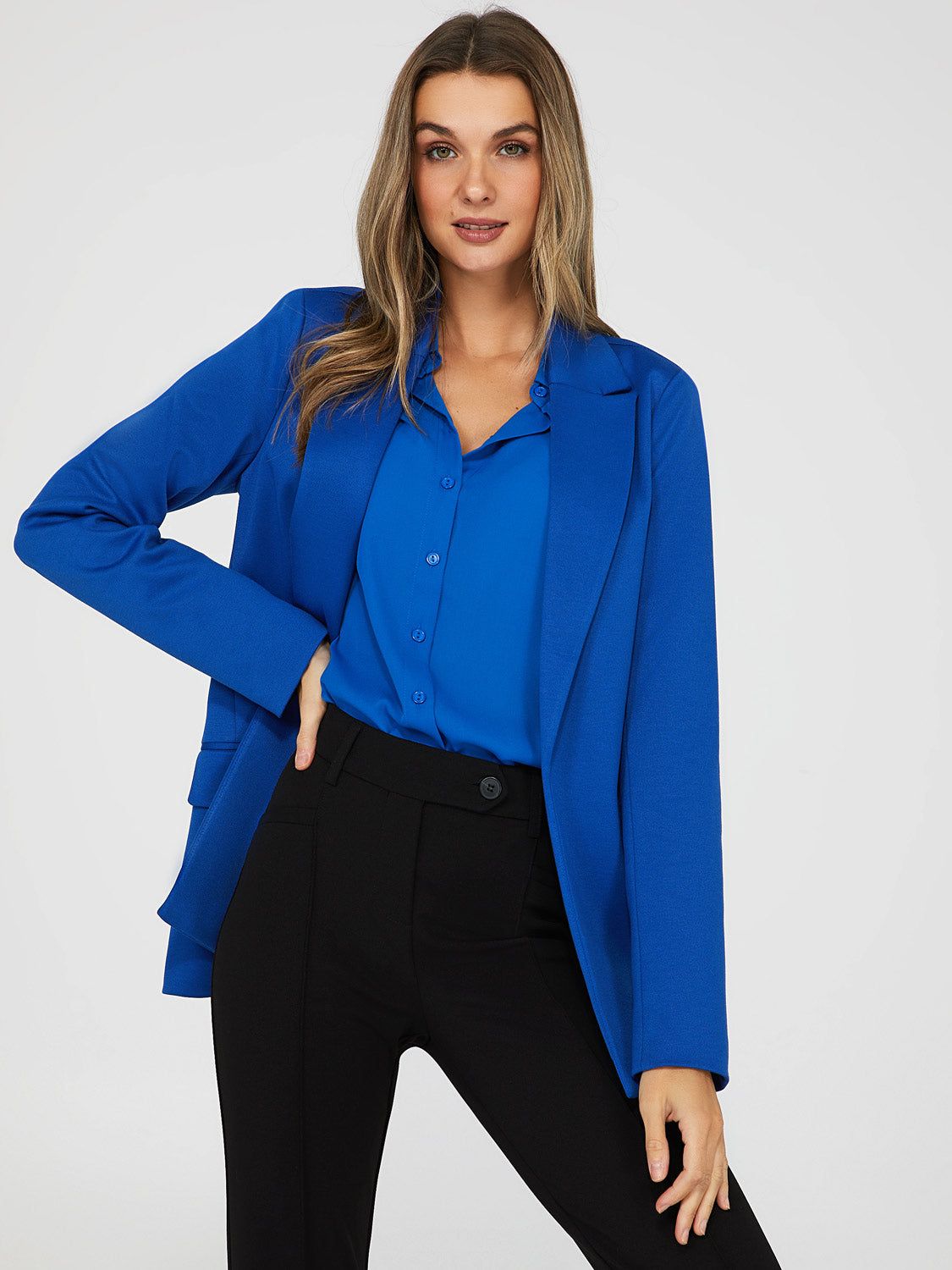 Open Front Stripe-Lined Blazer sold by Suzy Shier product image thumbnail 9