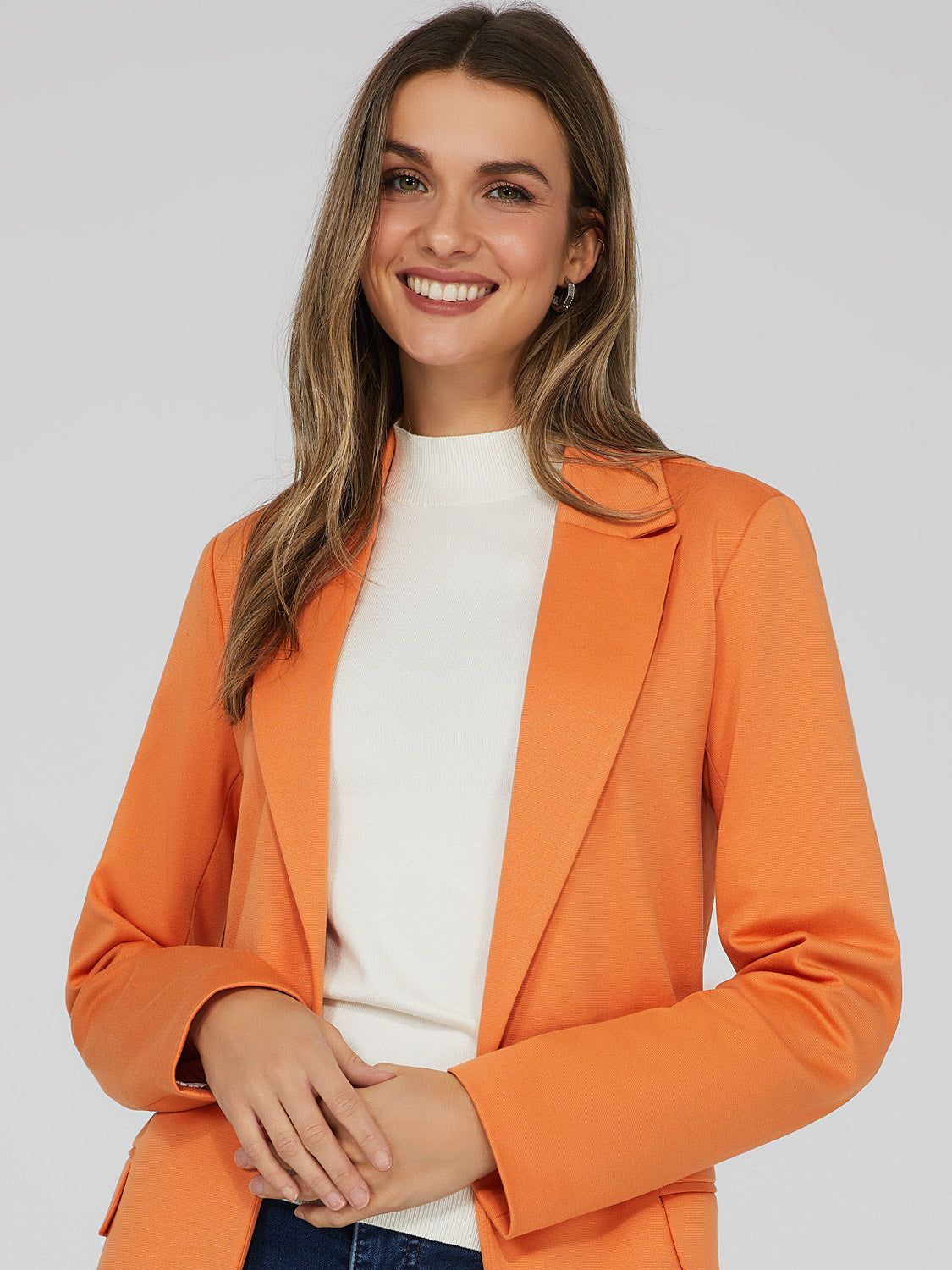 Open Front Stripe-Lined Blazer sold by Suzy Shier product image thumbnail 2