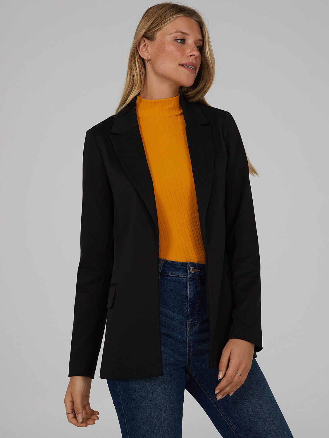 Open Front Stripe-Lined Blazer sold by Suzy Shier product image thumbnail 14