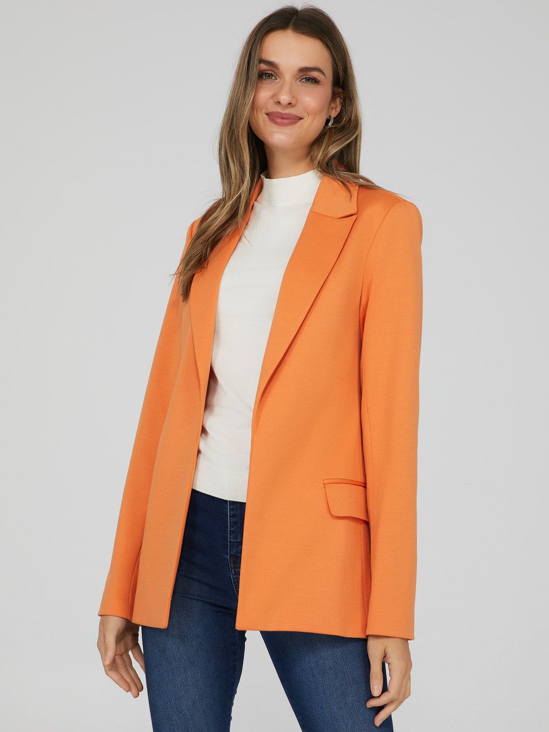 Open Front Stripe-Lined Blazer sold by Suzy Shier