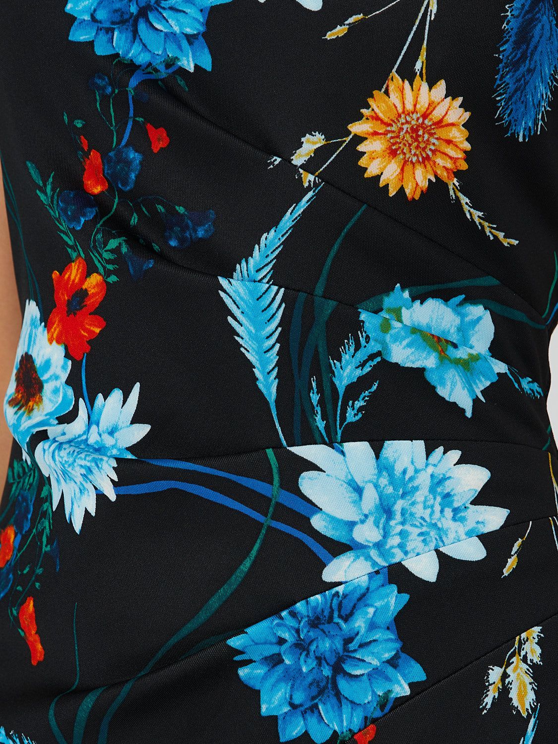 Sleeveless Printed Scuba Dress With Side Pleats sold by Suzy Shier product image thumbnail 6