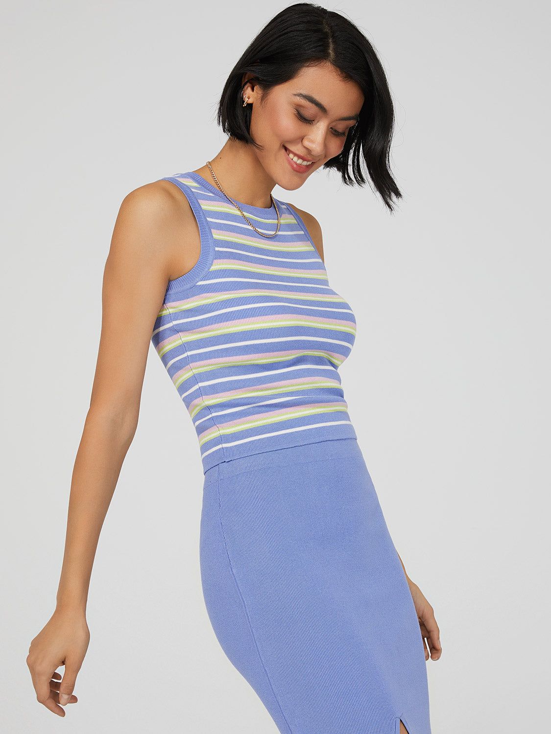 Striped Sweater Knit Sleeveless Top sold by Suzy Shier product image thumbnail 3