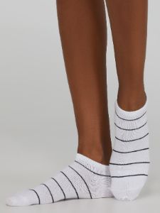 6-Pack Of Heart And Stripe Ankle Socks sold by Suzy Shier