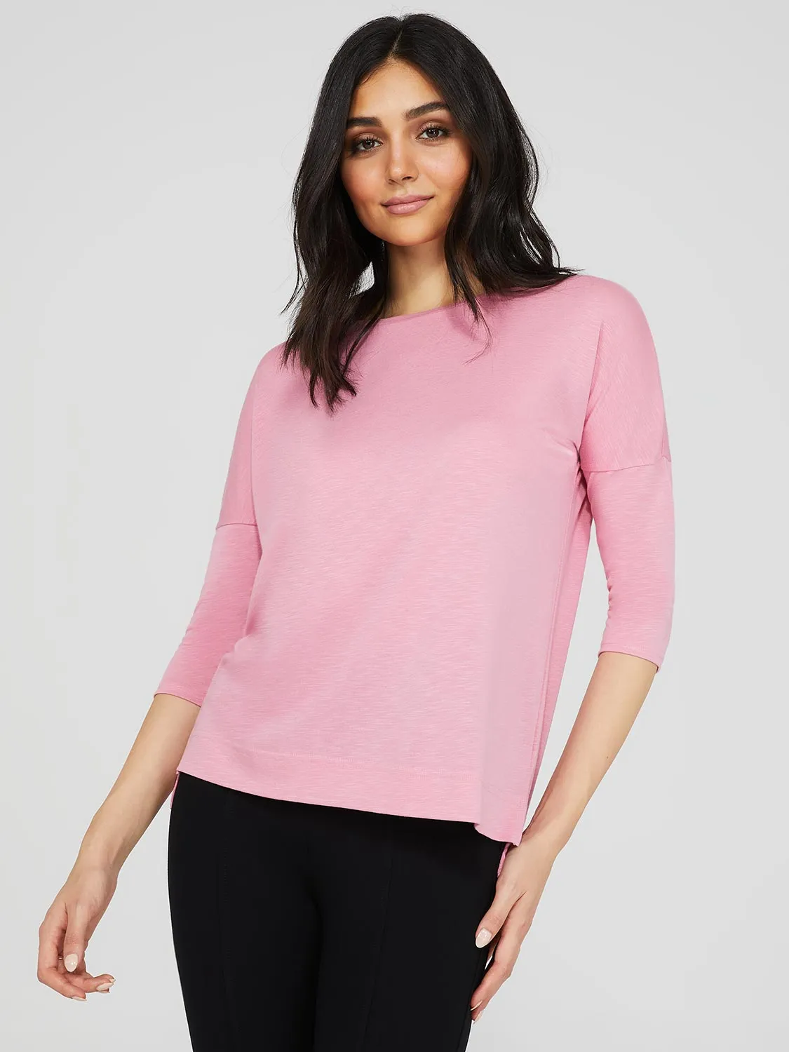3/4 Dolman Sleeve Round Neck Long Top sold by Suzy Shier product image thumbnail 2