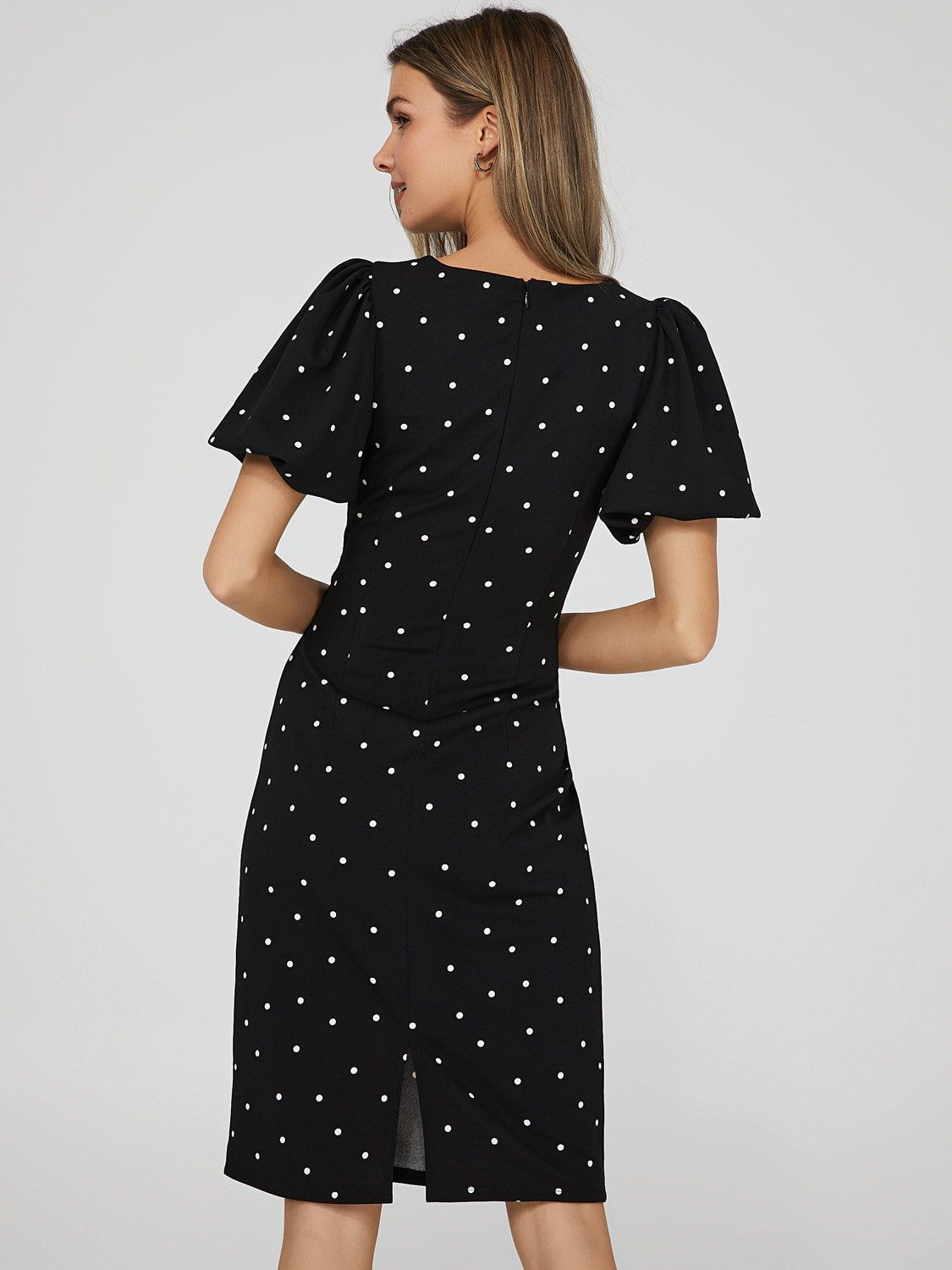 Printed Midi Dress With Sash Belt sold by Suzy Shier product image thumbnail 4