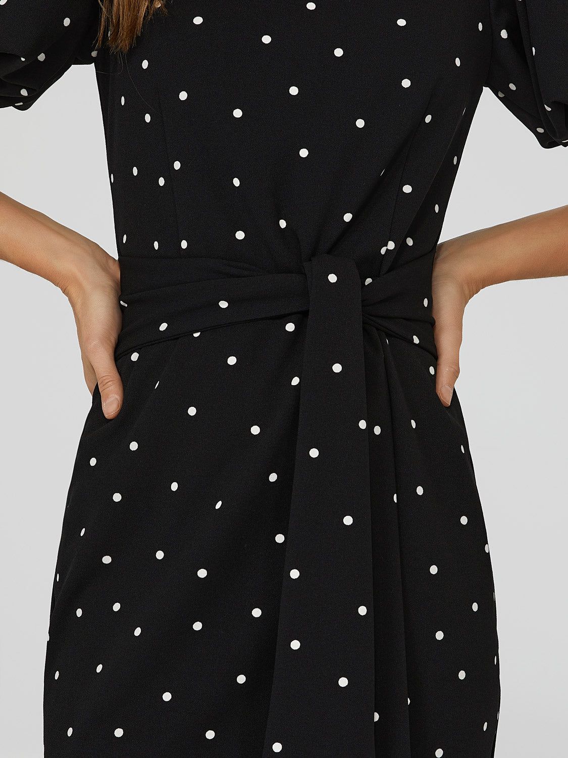 Printed Midi Dress With Sash Belt sold by Suzy Shier product image thumbnail 5