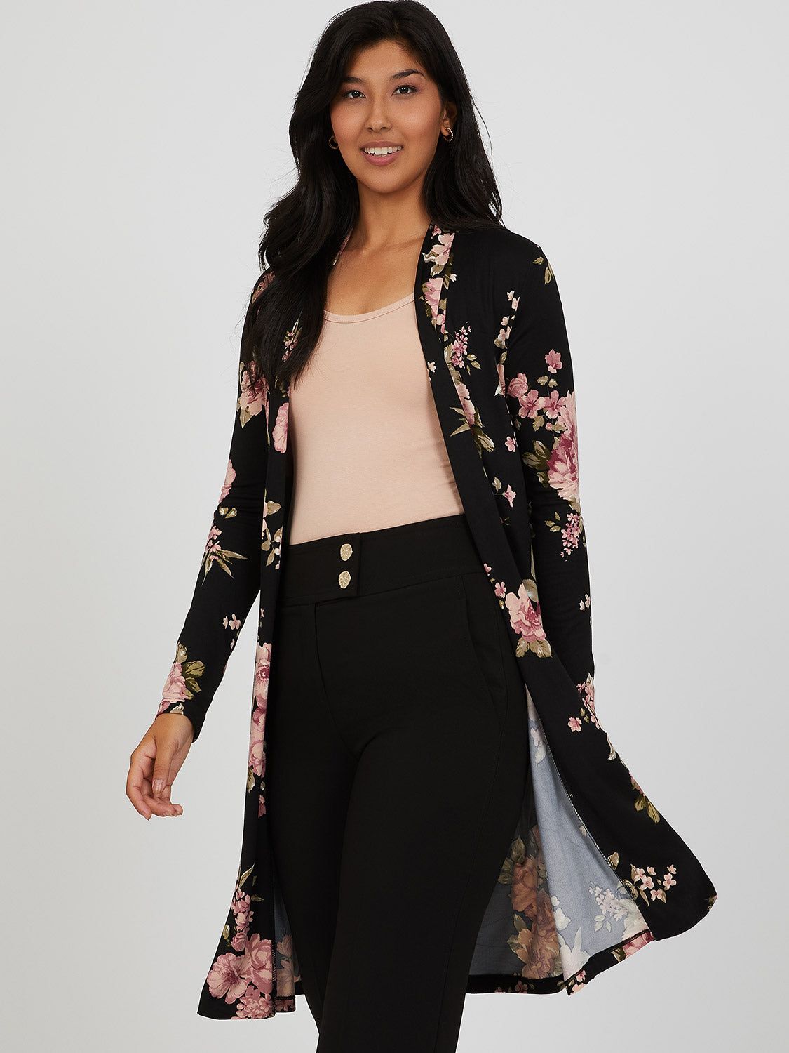 Longline Floral Print Sweater sold by Suzy Shier product image thumbnail 3