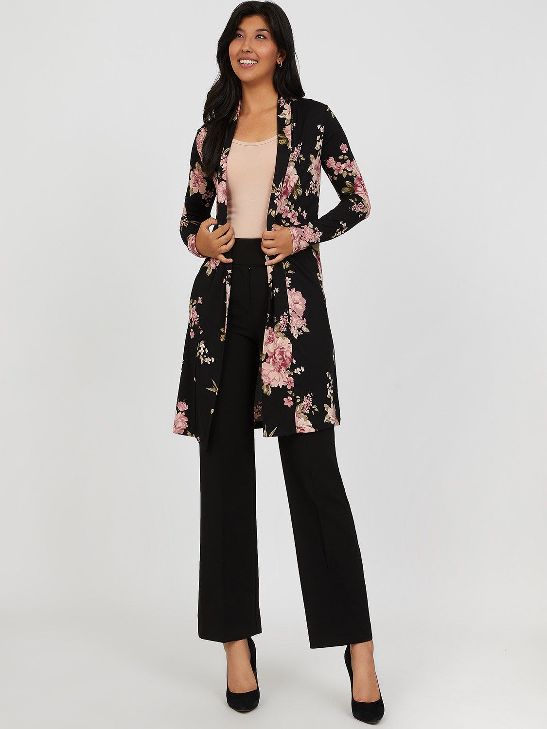 Longline Floral Print Sweater sold by Suzy Shier