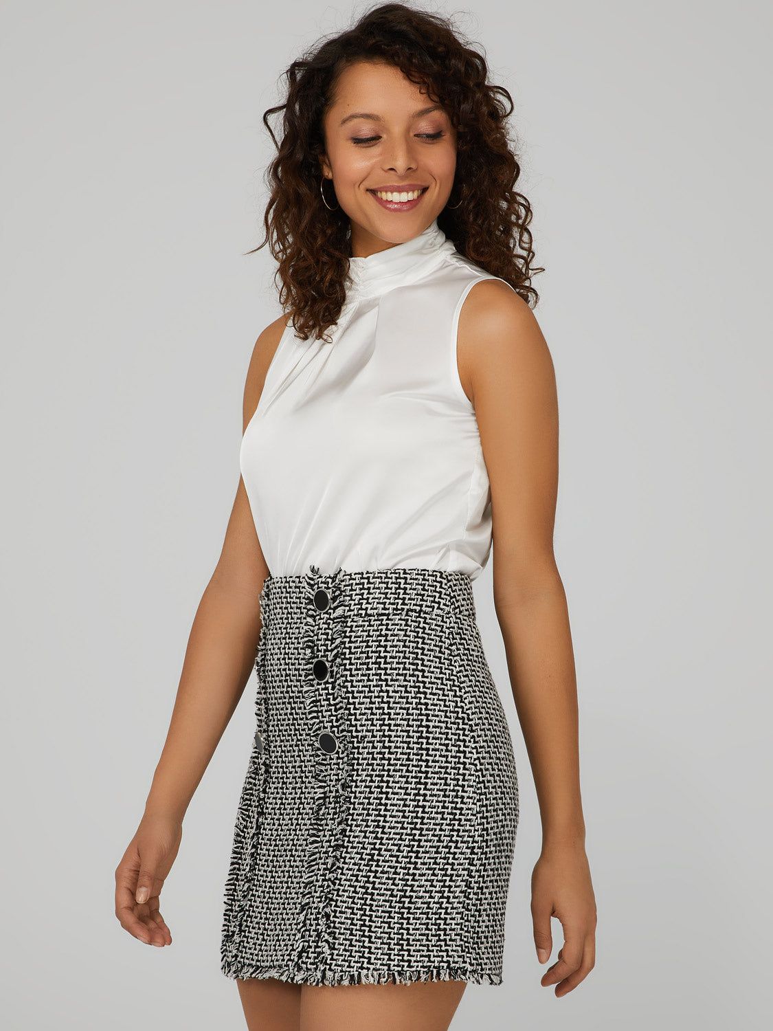 Satin High Neck Top sold by Suzy Shier product image thumbnail 2