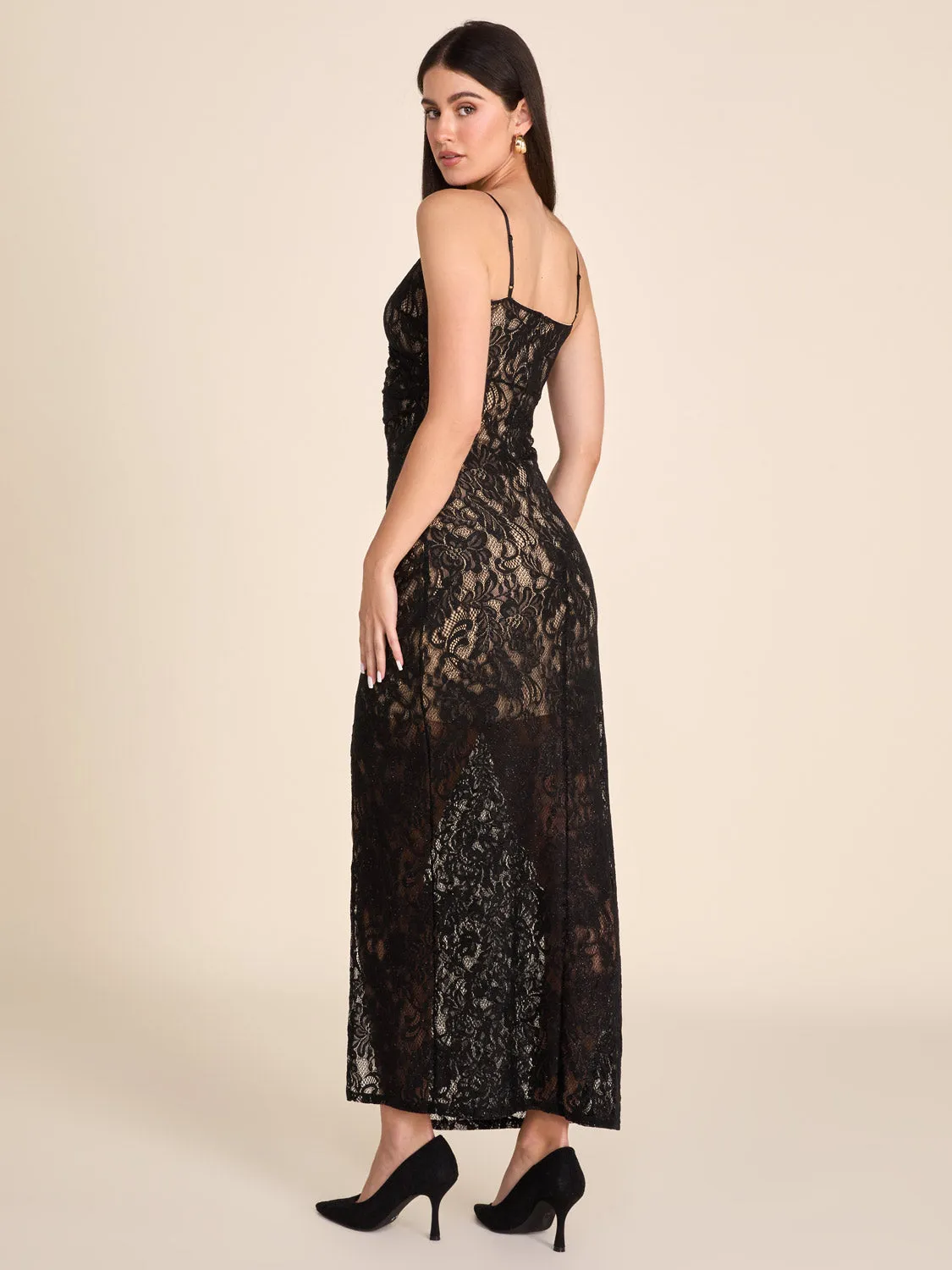 V-Neck Fitted Lace Gown sold by Suzy Shier product image thumbnail 3