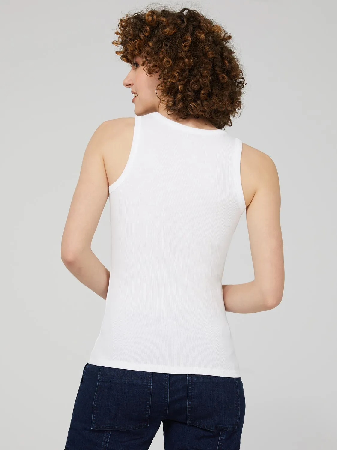 Jersey Ribbed V-Neck Tank Top sold by Suzy Shier product image thumbnail 4