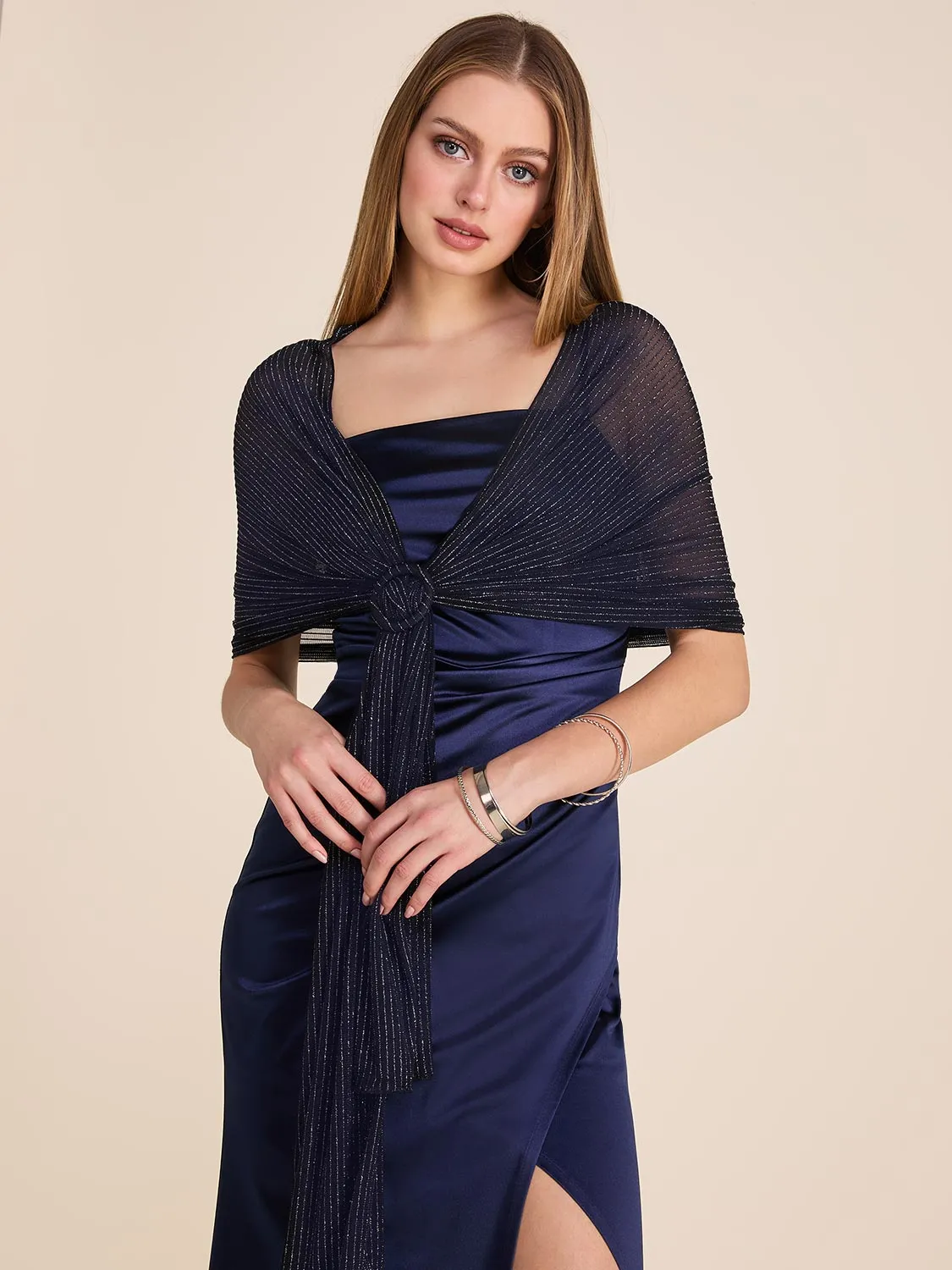 Metallic Thread Mesh Cover-Up sold by Suzy Shier