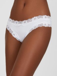 Lace Trim Thong Panty sold by Suzy Shier