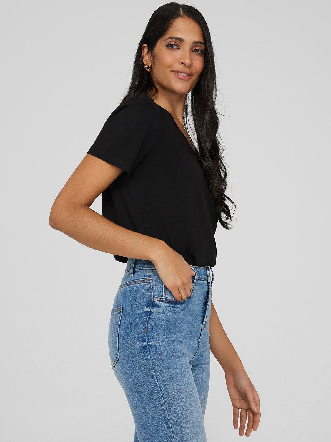 Relaxed Fit V-Neck Top sold by Suzy Shier product image thumbnail 10