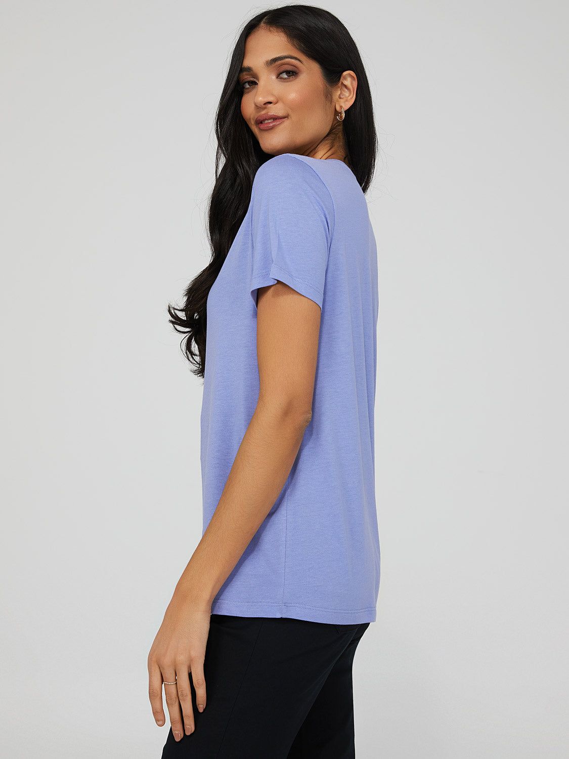 Relaxed Fit V-Neck Top sold by Suzy Shier product image thumbnail 3