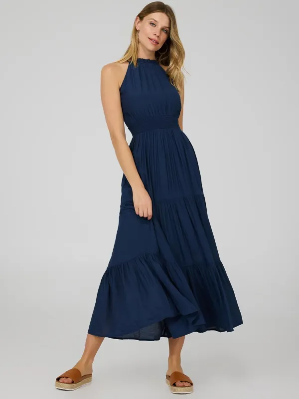 2-Tier Maxi Dress With Smocked Waist sold by Suzy Shier