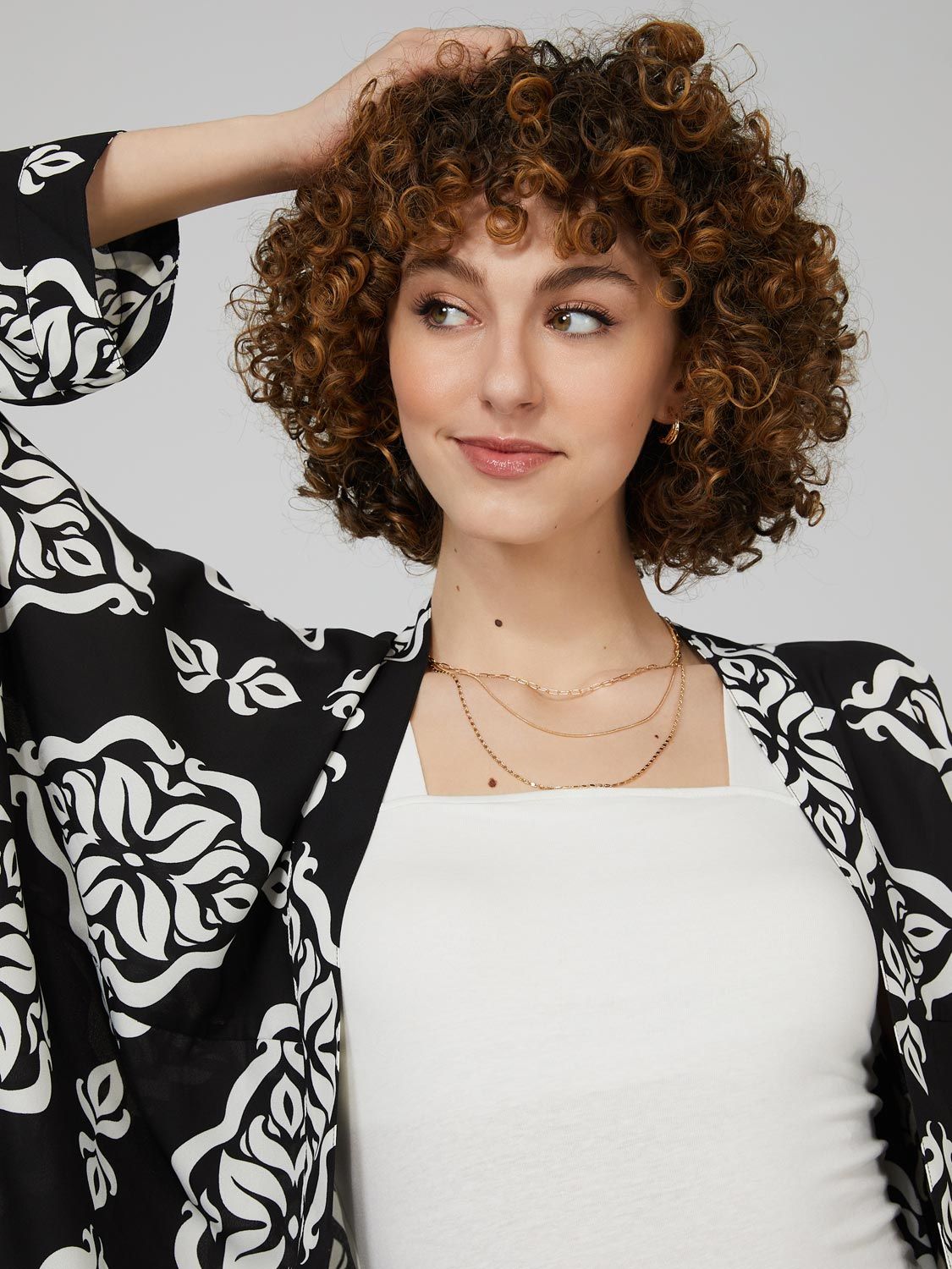 Printed Crepe Kimono sold by Suzy Shier product image thumbnail 3