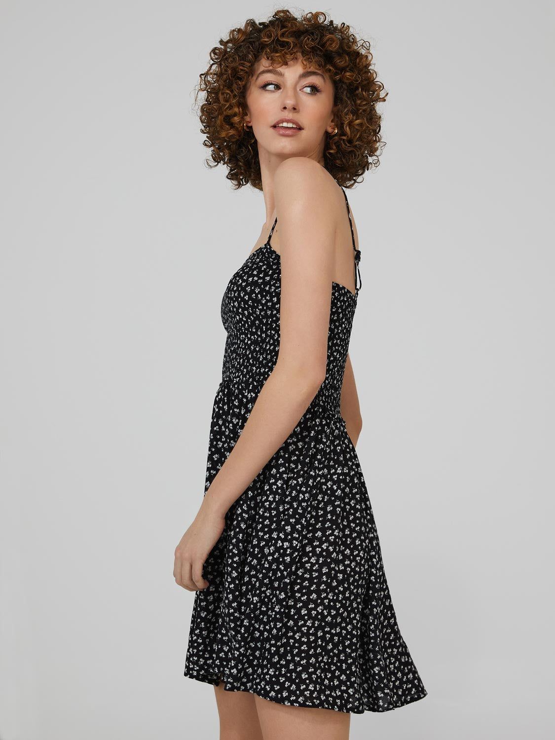 Printed Spaghetti Strap Fit & Flare Dress sold by Suzy Shier product image thumbnail 4