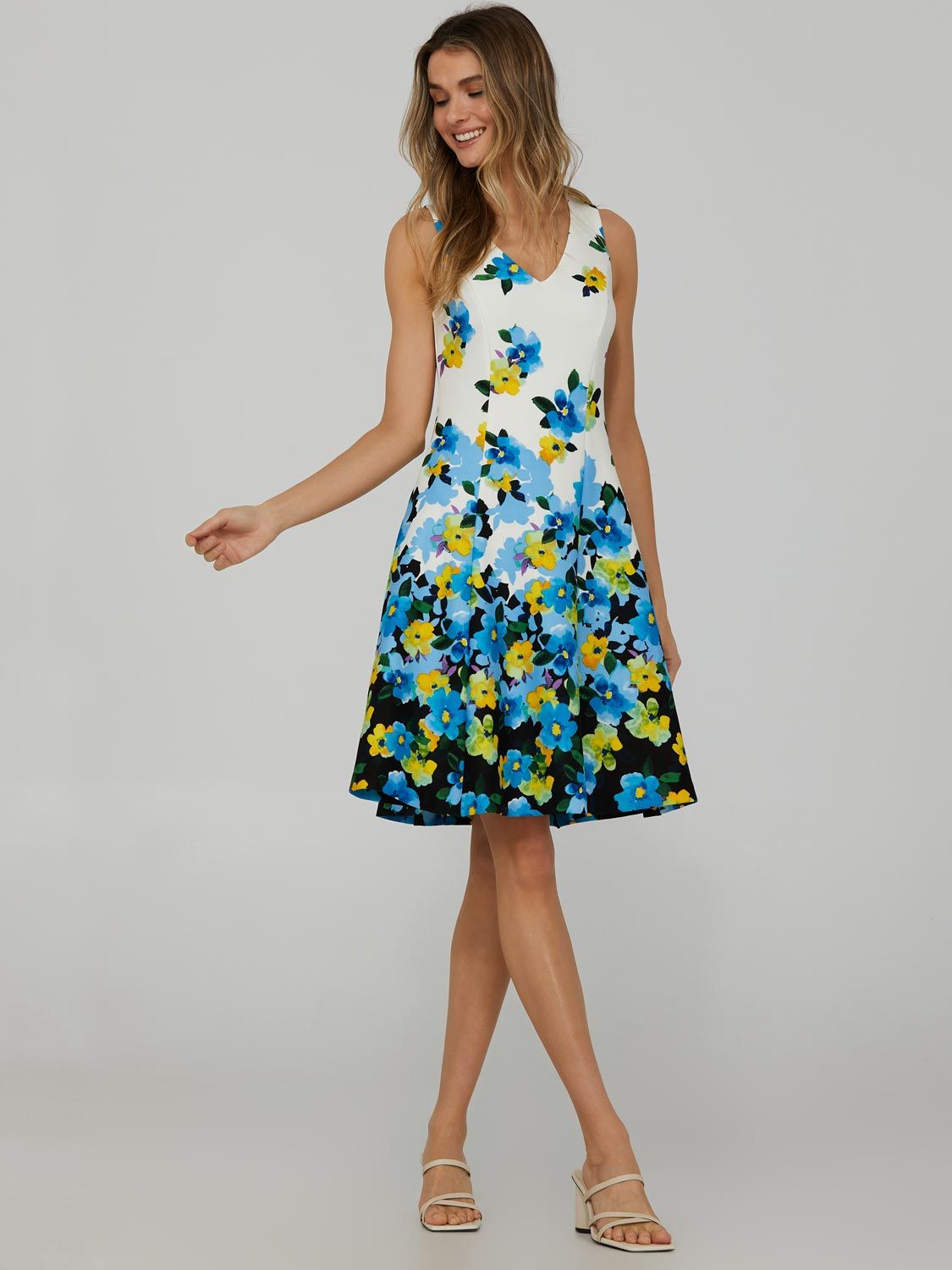 Printed Scuba Dress With Side Pockets sold by Suzy Shier product image thumbnail 2