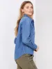 Denim Button-Front Blouse sold by Suzy Shier