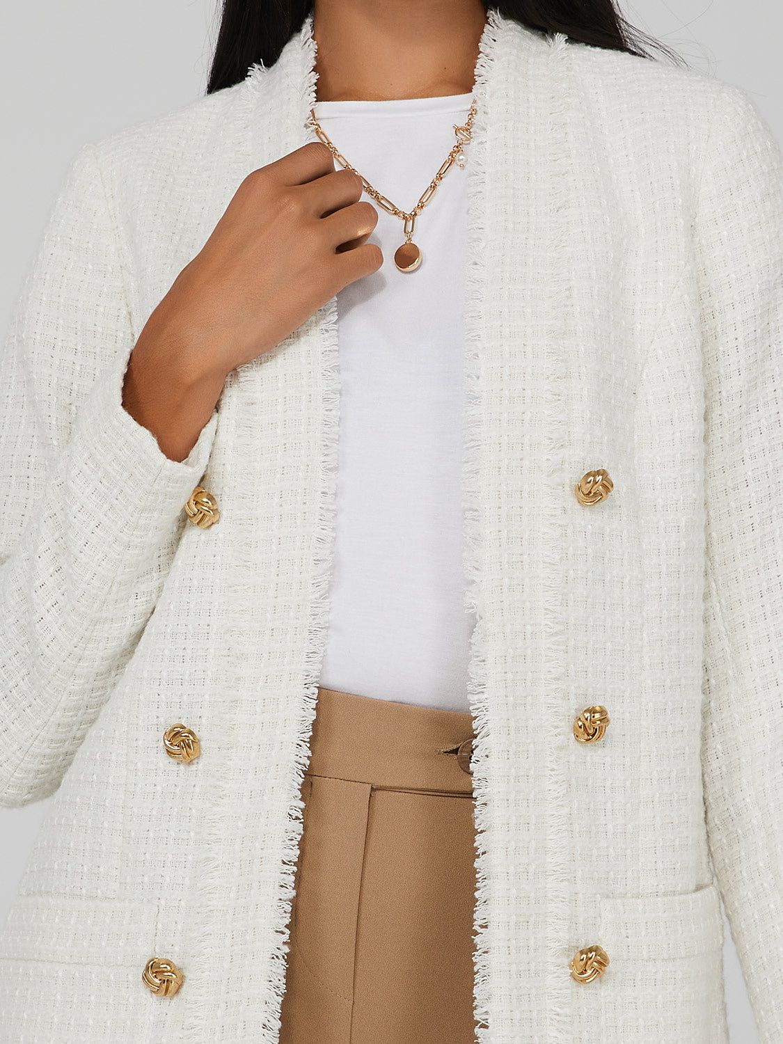 Boucle Fringe Blazer sold by Suzy Shier product image thumbnail 11