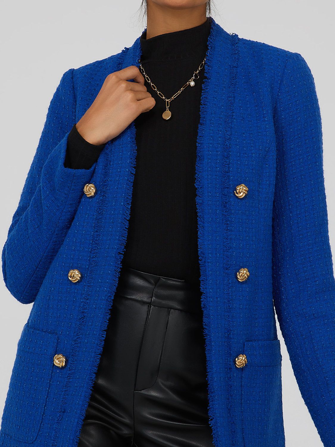 Boucle Fringe Blazer sold by Suzy Shier product image thumbnail 5