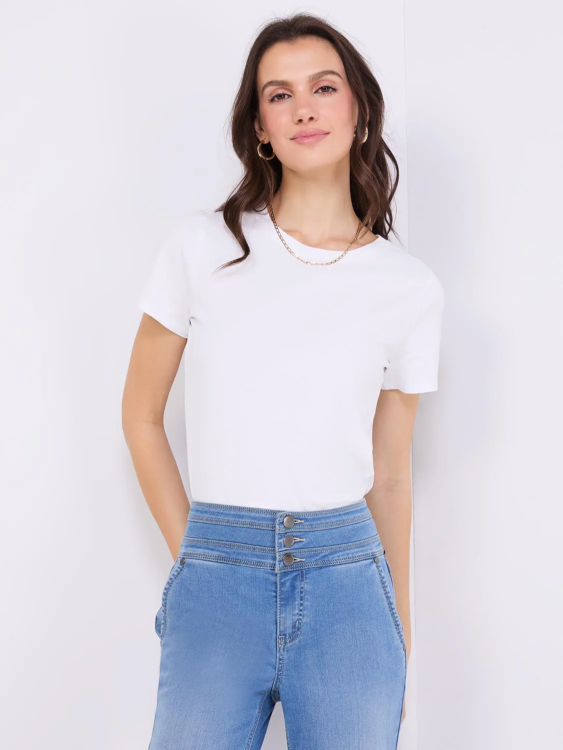 Crew Neck T-Shirt sold by Suzy Shier product image thumbnail 2