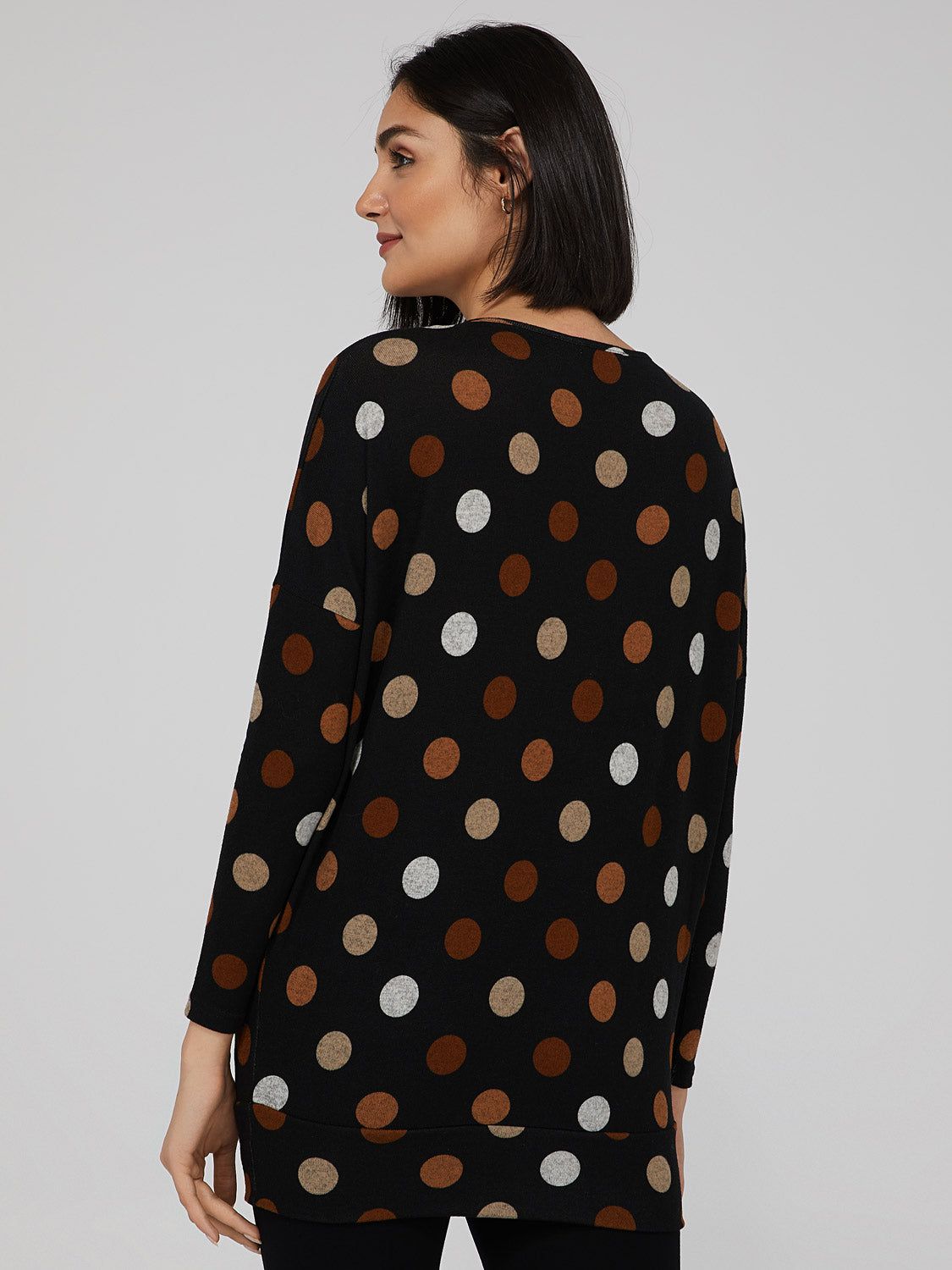 Polka Dot Crew Neck Top sold by Suzy Shier product image thumbnail 4