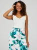 V-Neck Tank Top With Satin Detail sold by Suzy Shier