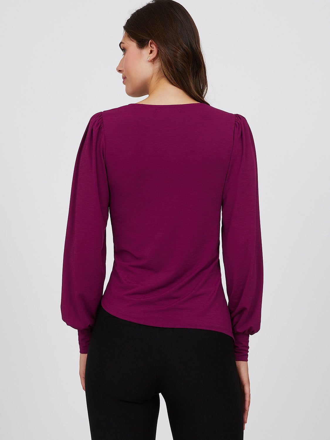 Ruched Hem Puff Sleeve Top sold by Suzy Shier product image thumbnail 8
